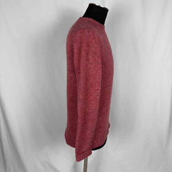 Vintage Scottish Wool Coral Knit Crew Sweater - Men’s 44/XL - Picture 2 of 6